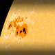 Image for article titled Massive new sunspot is three times as wide as the Earth